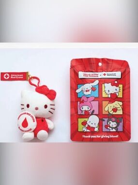 Hello Kitty Plush Bag Charm American Red Cross NEW